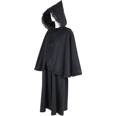 ysl fringe black wool cape|Yves Saint Laurent Fringe .